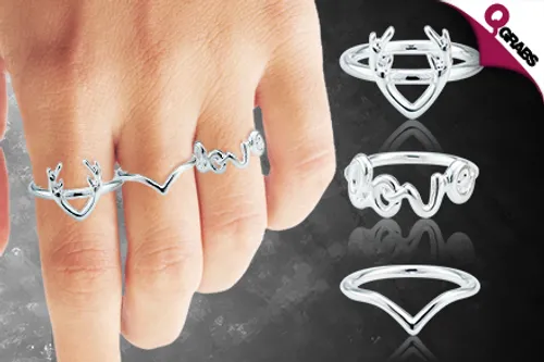 For QR89, Get a Contemporary Look with a Collection of 3 Stylish Rings in Fun Designs - Available in Gold or Silver Finishes! (QR310 Value)